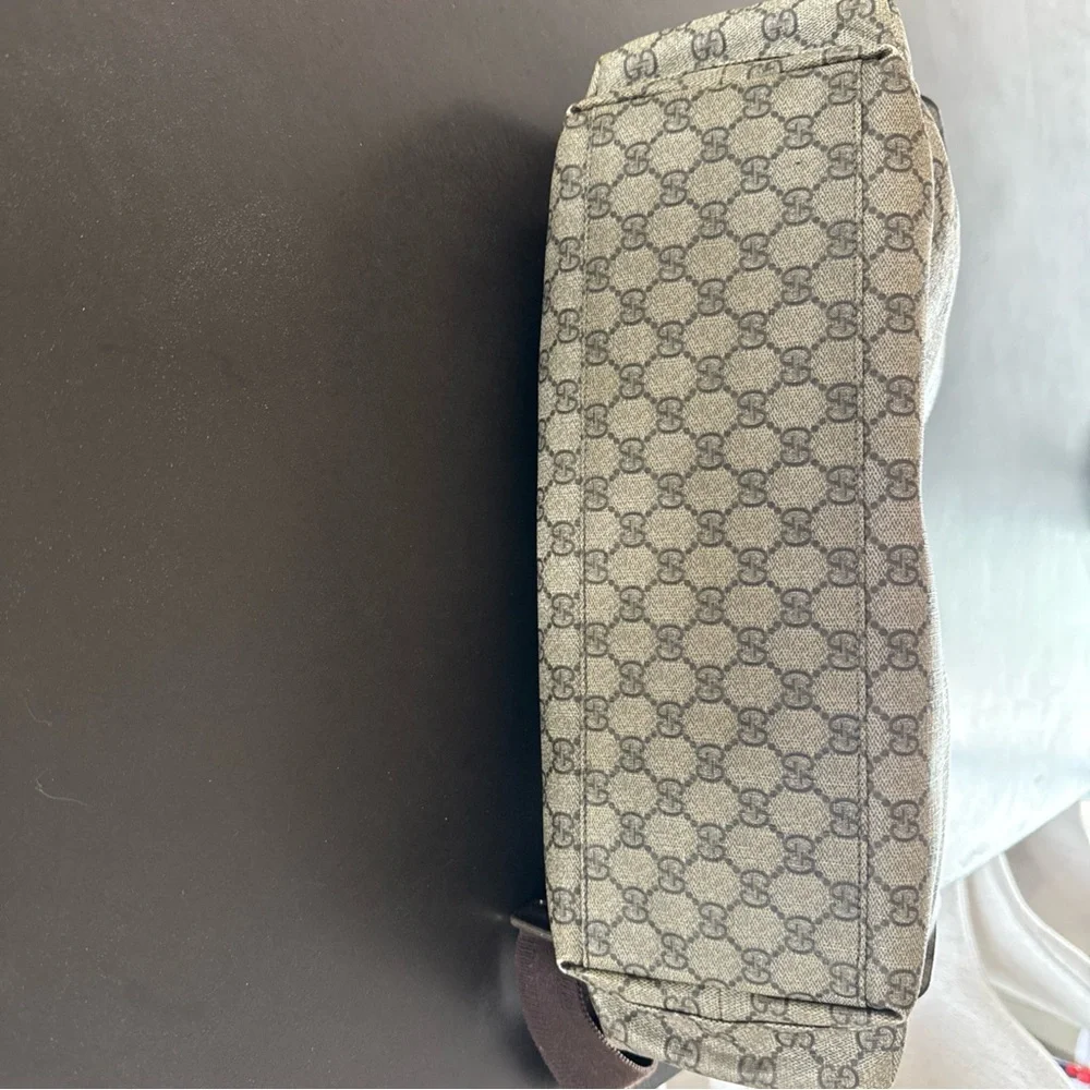 Gucci Beige Brown GG Canvas Messenger Baby Bag